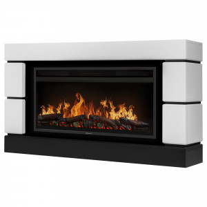 Каминокомплект: Очаг Electrolux EFP/P-3620LS, портал Moderno 42/40/36, белый