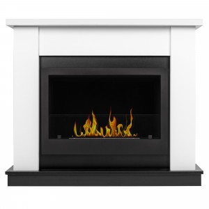 Каминокомплект:Биокамин Firelight BFP/P-3020+Портал Canto Long белый, черный