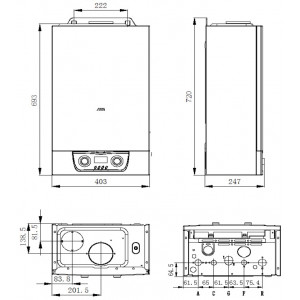 Газовый котел Mizudo MTH CB.002.0604.0002 (БП-00001854) (MZGB1703THO) MIZUDO MAESTRO ONE M17ТH (17 кВт, одноконтурный) OPT