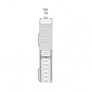 ROMMER 22/200/1400 радиатор стальной панельный боковое подключение Compact