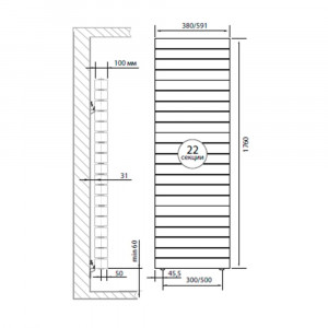 Радиатор Royal Thermo PianoForte Tower Noir Sable - 22 секц.
