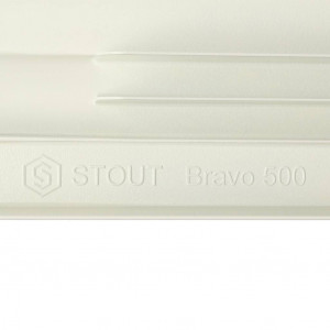 STOUT Bravo 500 8 секций радиатор алюминиевый боковое подключение RAL9010