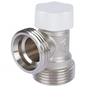 STOUT Клапан запорно-балансировочный угловой, 1/2" х 3/4"ЕК