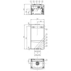 Газовый настенный котел Vaillant  turboTEC plus VU 202/5 5 (Н RU/VE), одноконтурный, турбированный 20 кВт