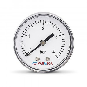 Манометр VARMEGA аксиальный 50 мм, 4 бар, 1/4